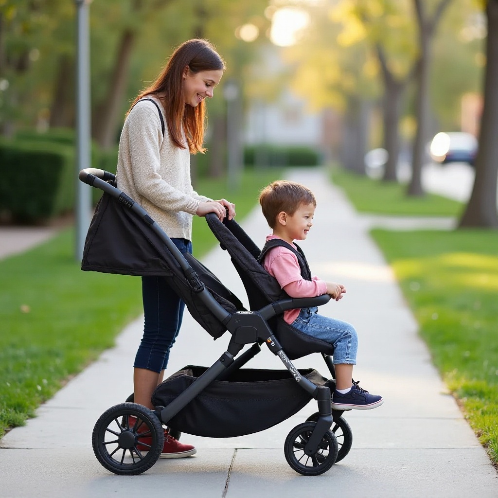 stroller with standing platform