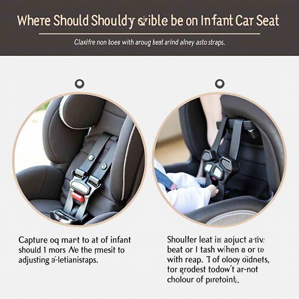 where should shoulder straps be on infant car seat
